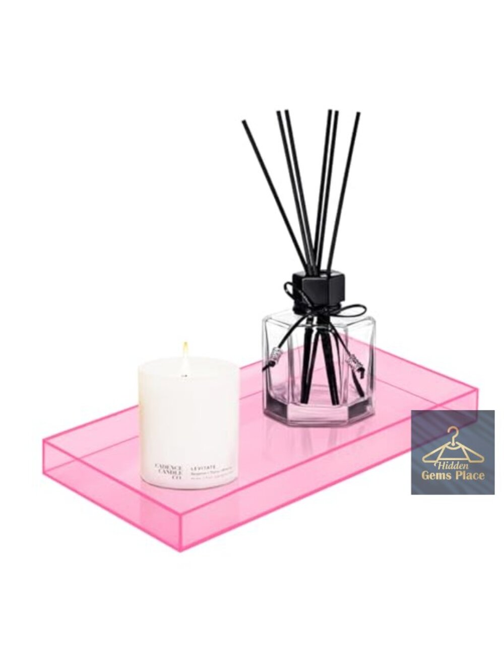 Acrylic Tray for Countertop, Vanity Tray, Soap Dispenser Tray, Easy to Clean,